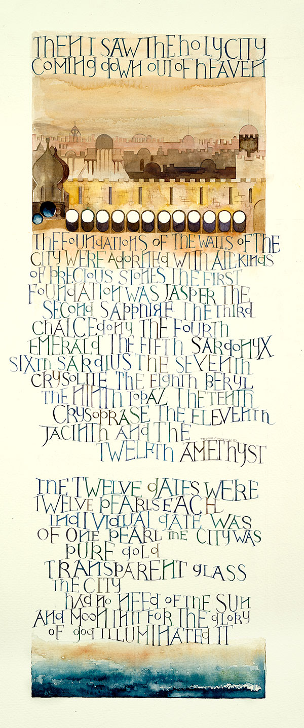 Then I Saw The Holy City -   A  religious and faith calligraphy designs